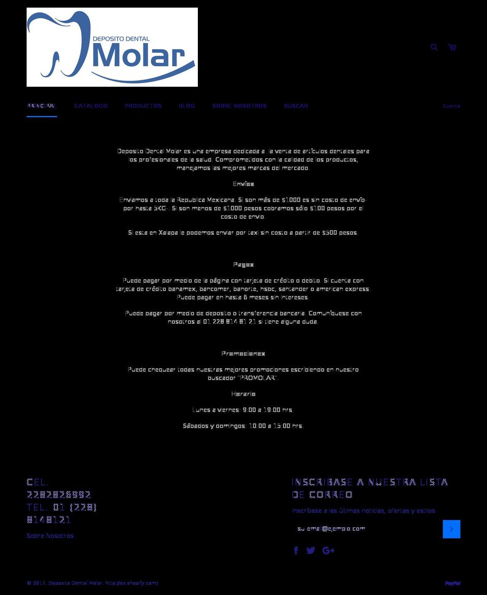 ddmolar.com shopify website screenshot