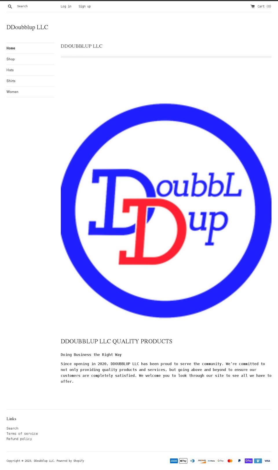 ddoubblup.com shopify website screenshot
