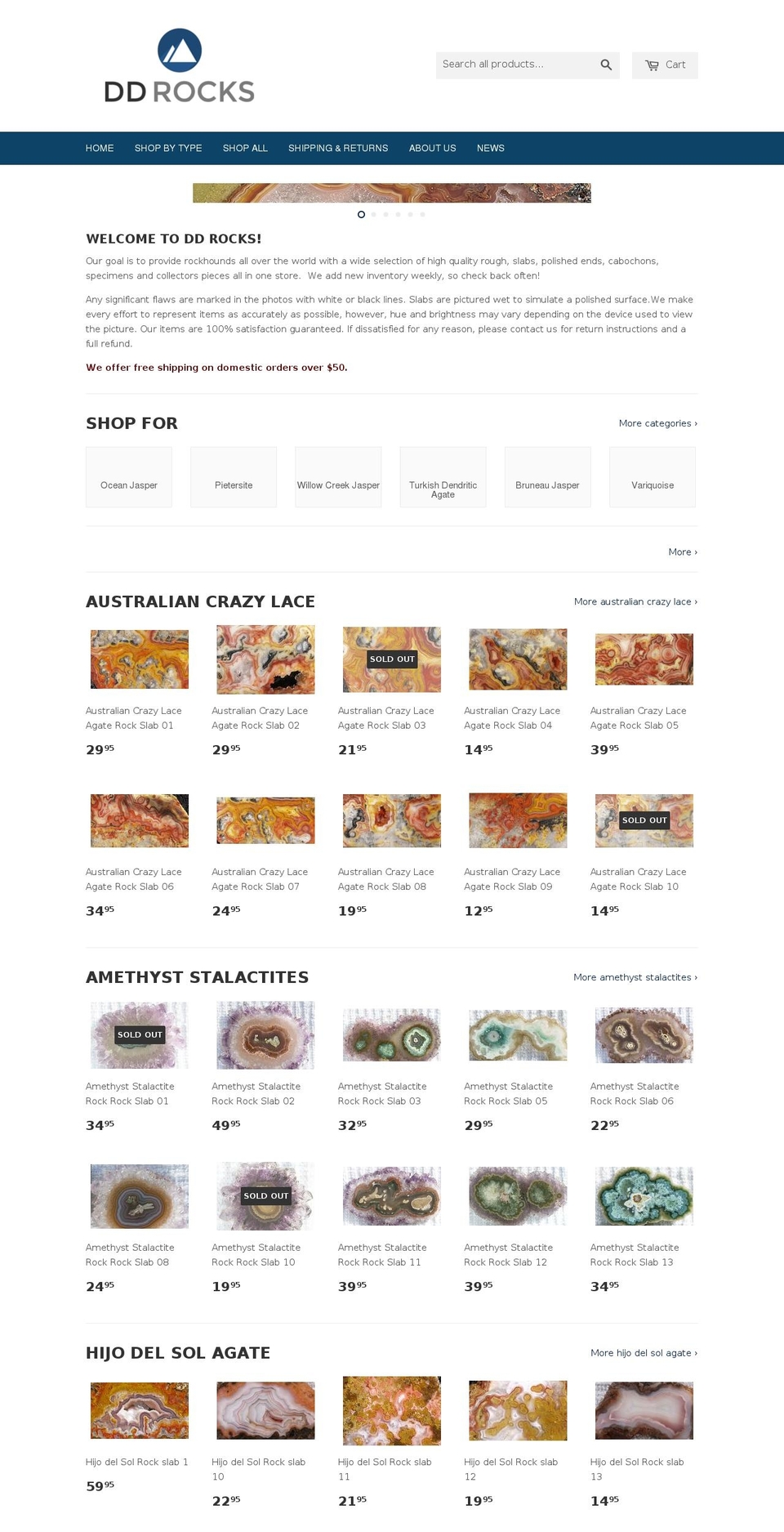 ddrockshop.com shopify website screenshot