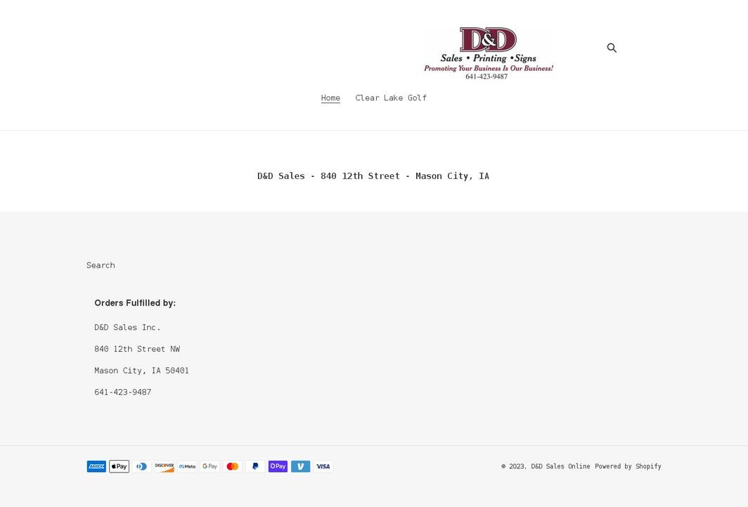 ddsalesonlineshop.com shopify website screenshot