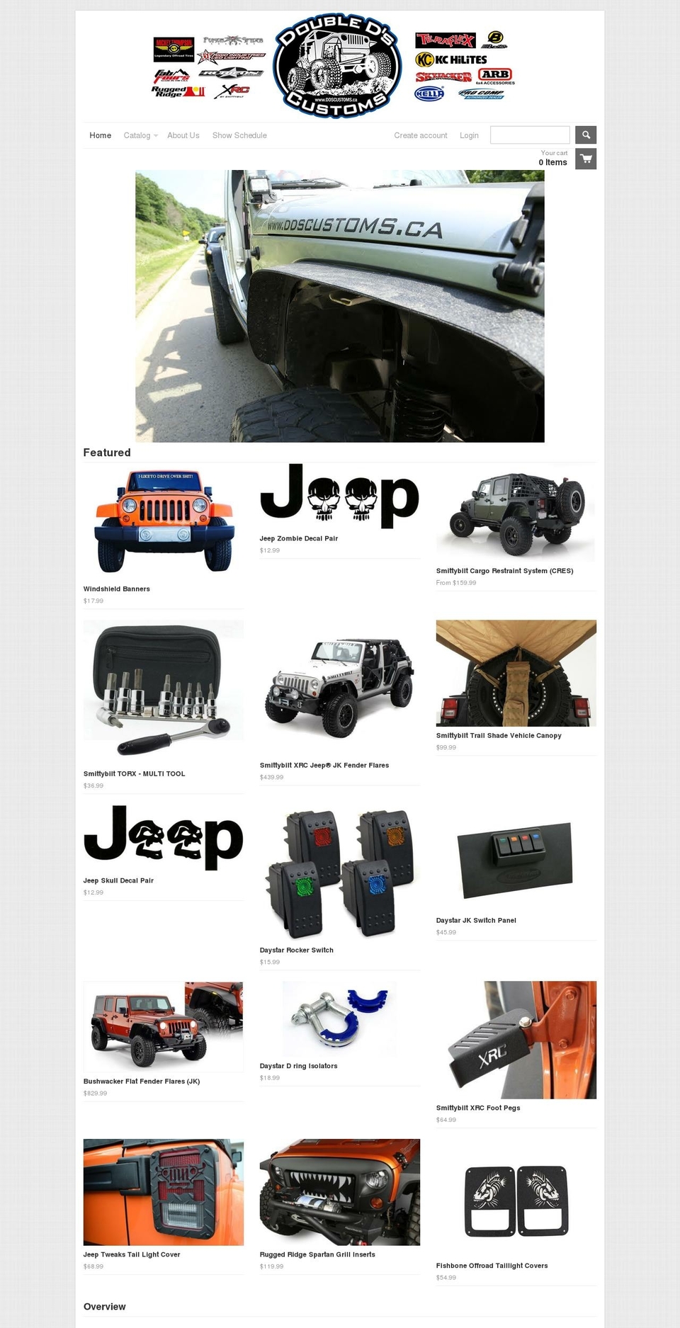 ddscustoms.ca shopify website screenshot