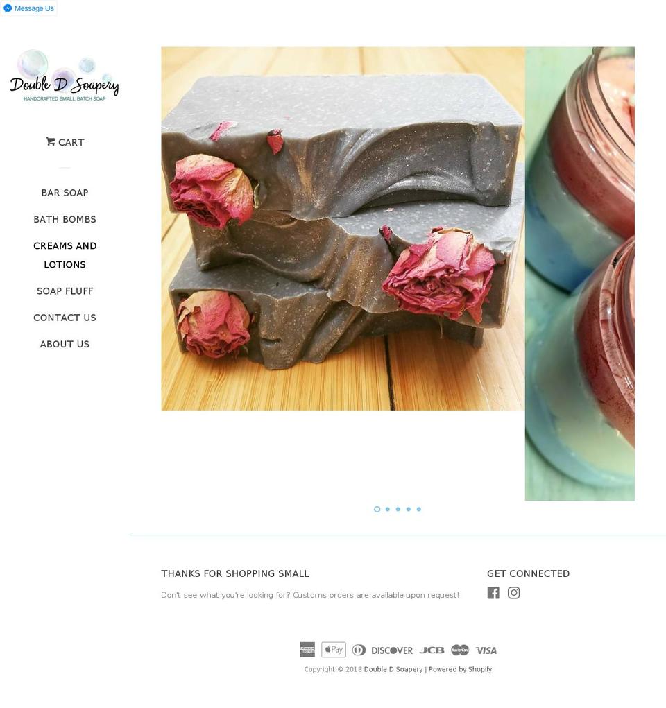 ddsoapery.com — Shopify storefront screenshot