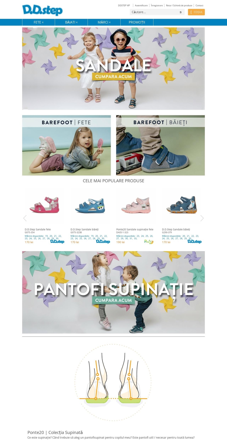 DDStep Shopify theme site example ddsteponline.ro