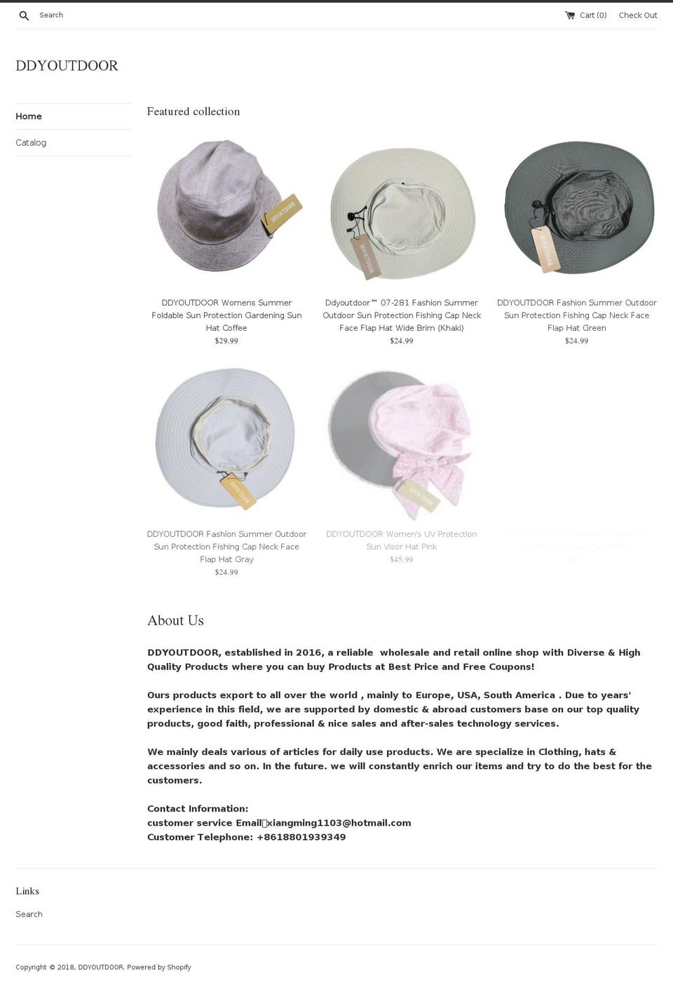 ddyoutdoor.com — Shopify storefront screenshot