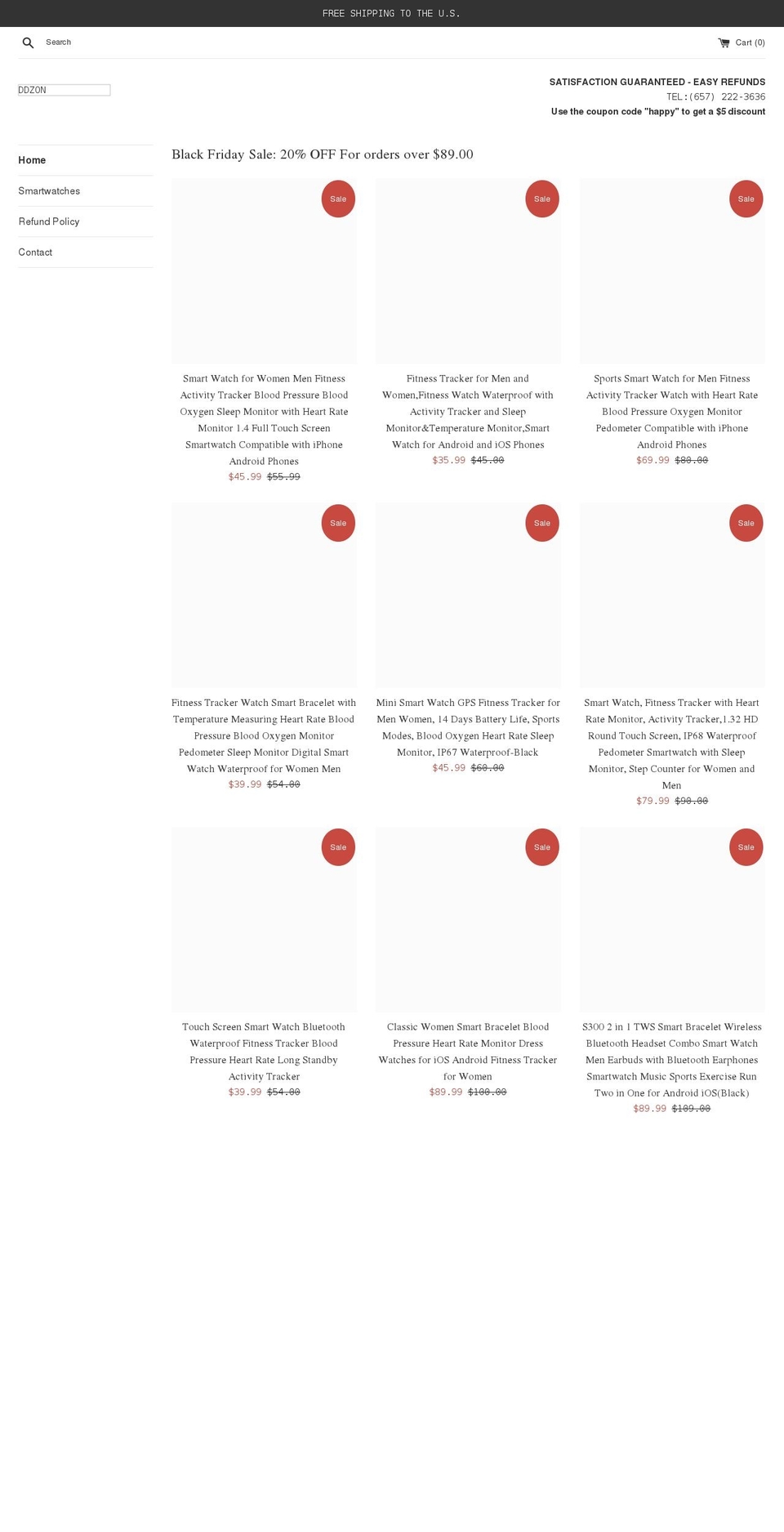 ddzon.com shopify website screenshot