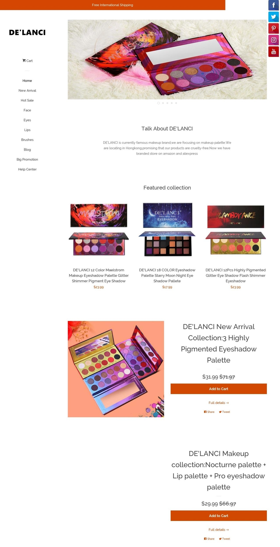 de-lanci.com shopify website screenshot