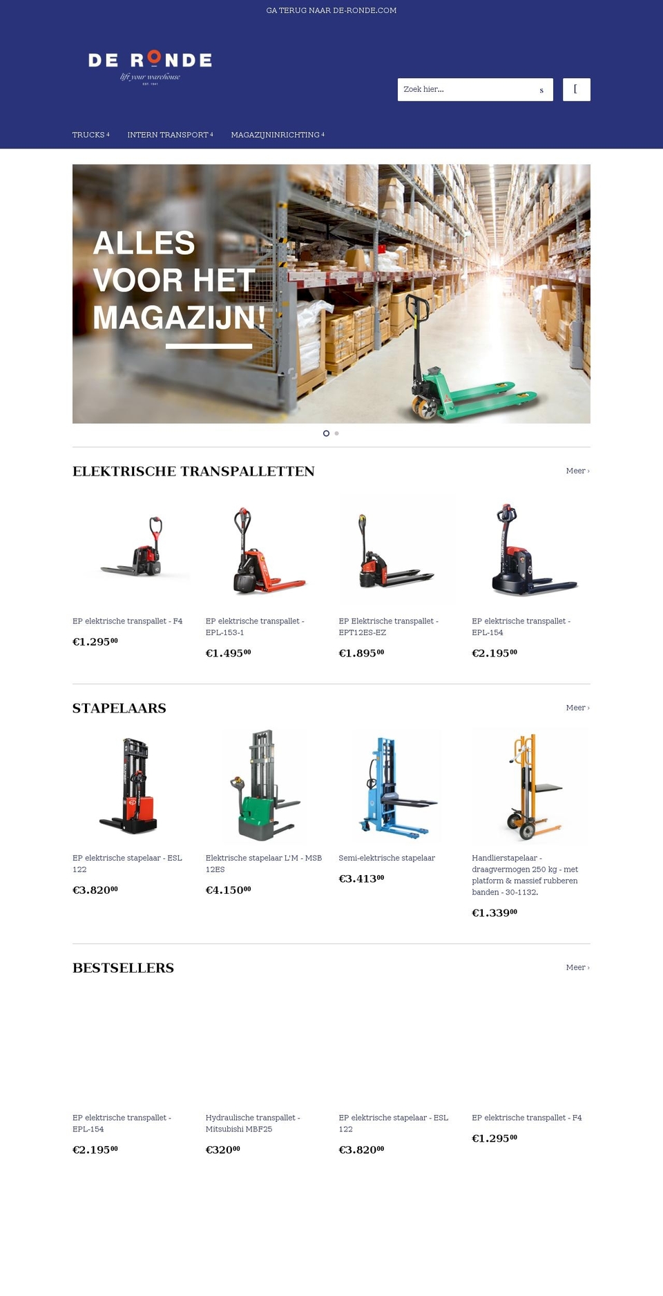 de-rondewebshop.com — Shopify storefront screenshot