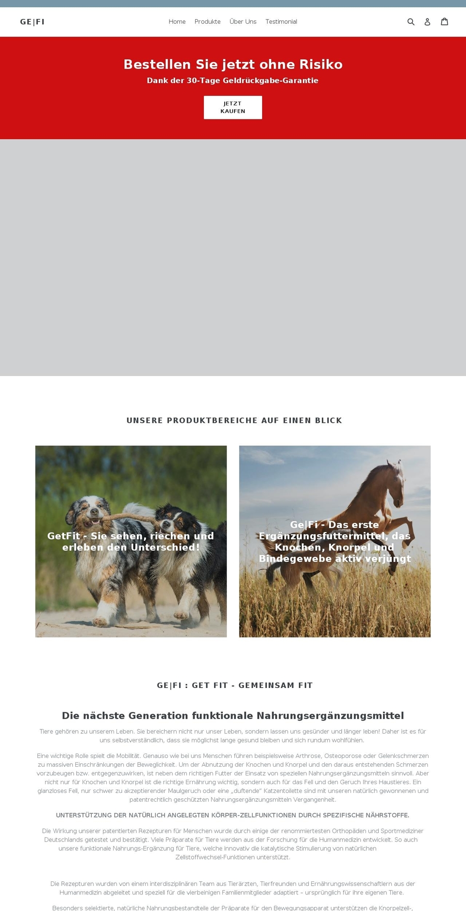 de.gefi.pet shopify website screenshot