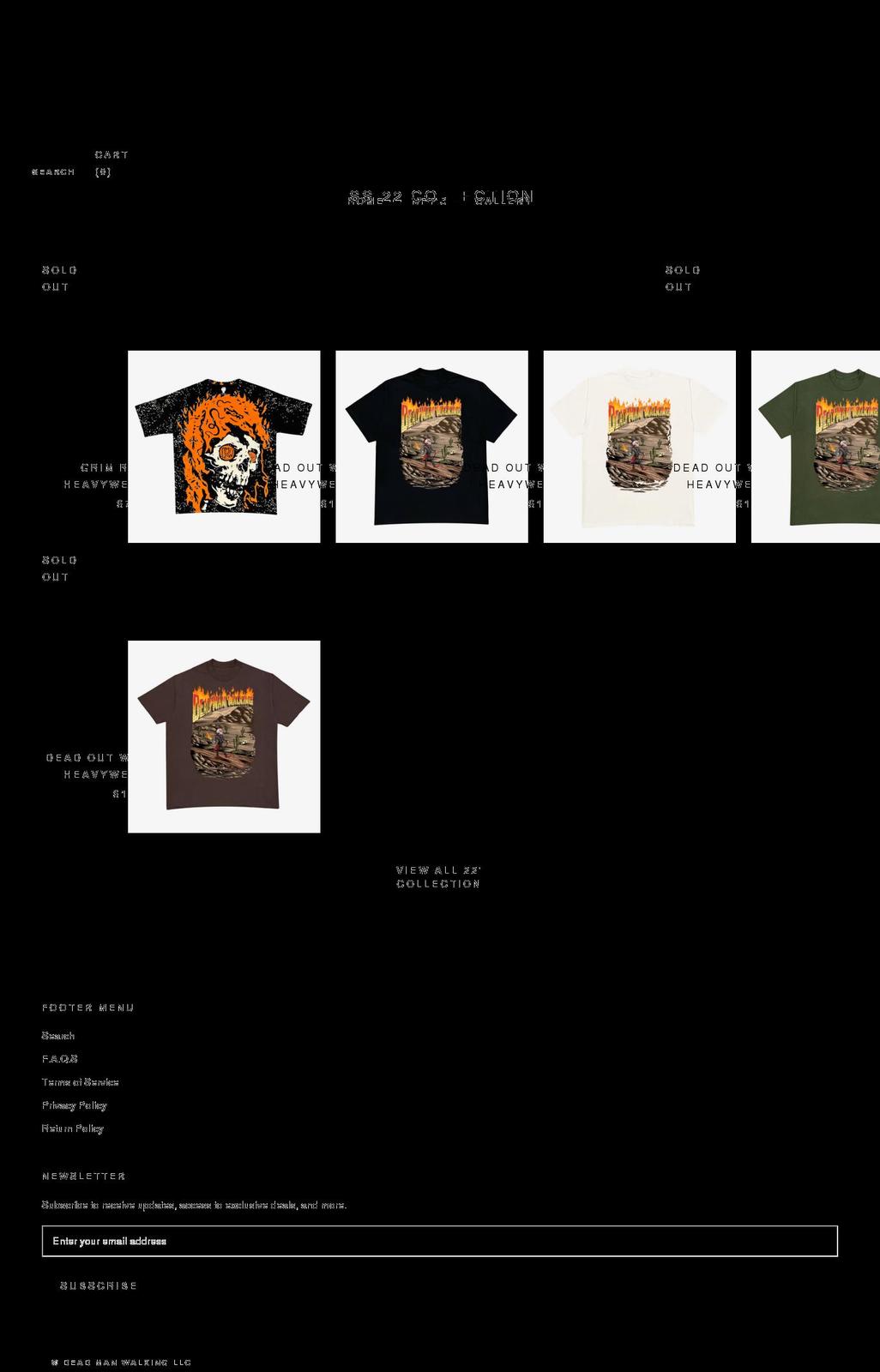 dead-man-walking.com shopify website screenshot
