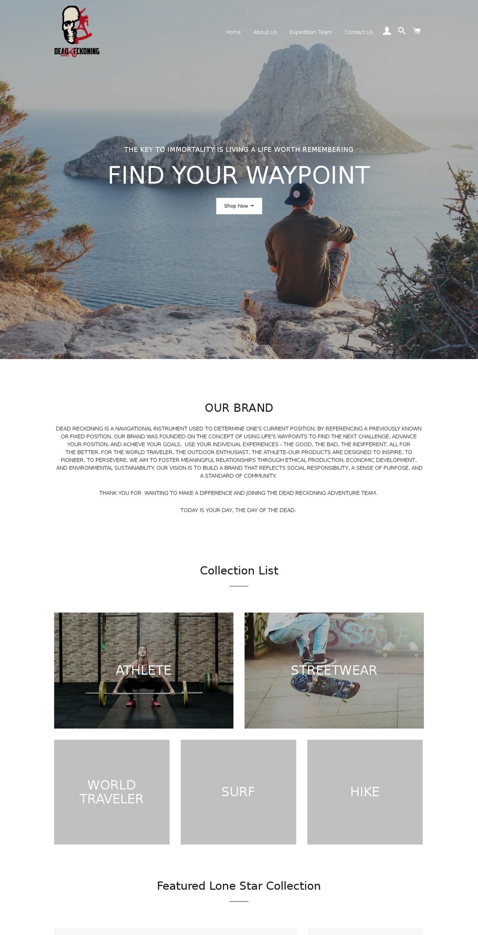 dead-reckoning.com — Shopify storefront screenshot