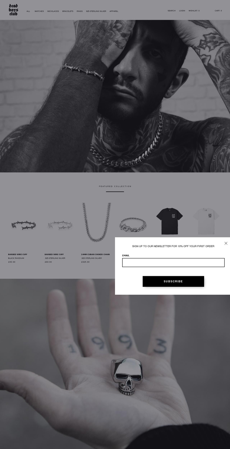 deadboysclub.com shopify website screenshot
