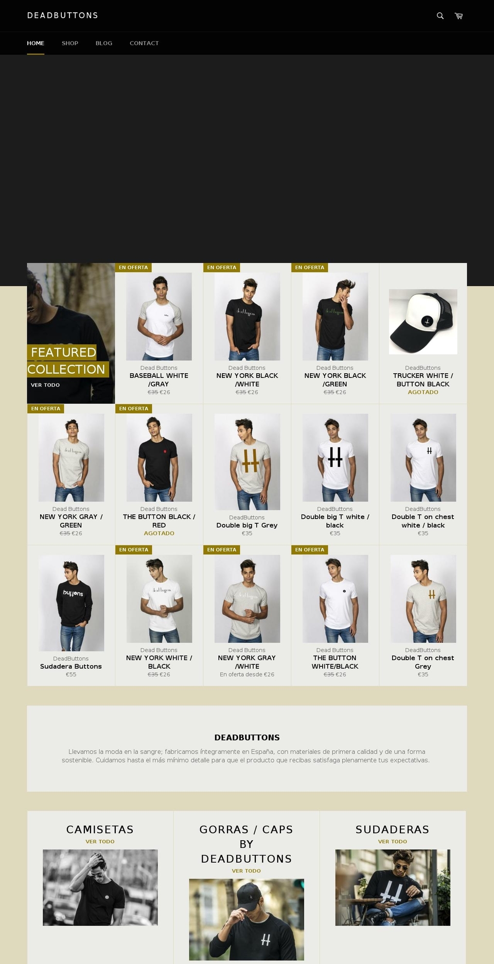 deadbuttons.com — Shopify storefront screenshot