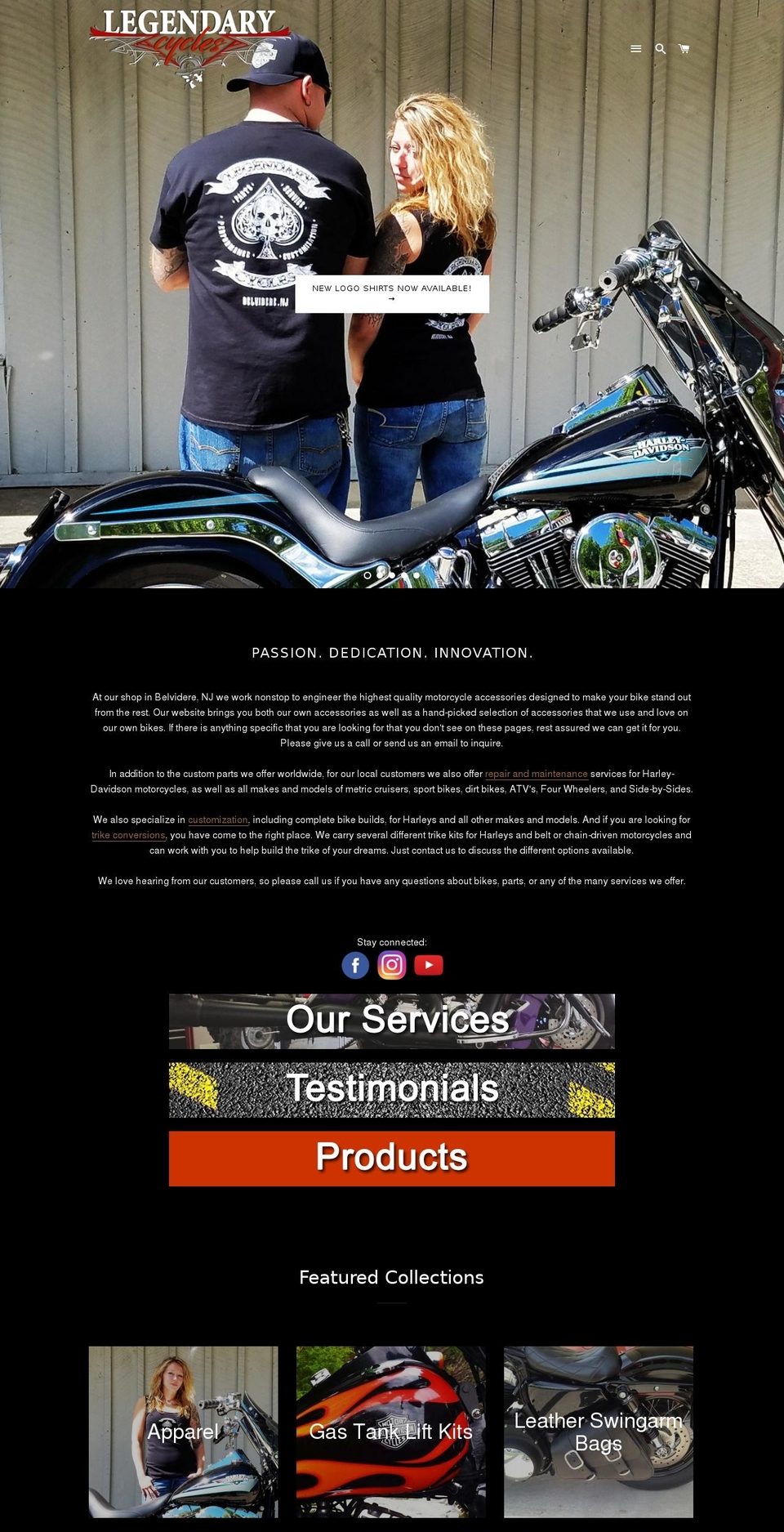 deadcreekcycles.net shopify website screenshot
