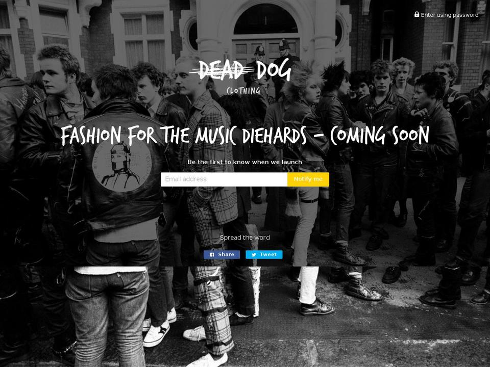 deaddogclothing.com — Shopify storefront screenshot