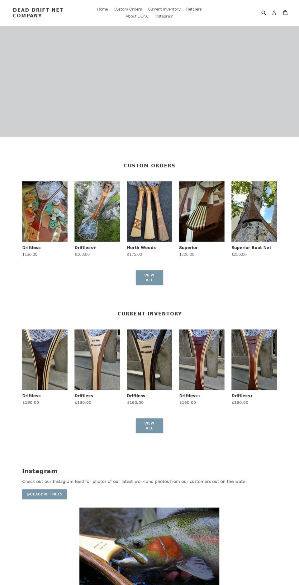 deaddriftnets.com — Shopify storefront screenshot
