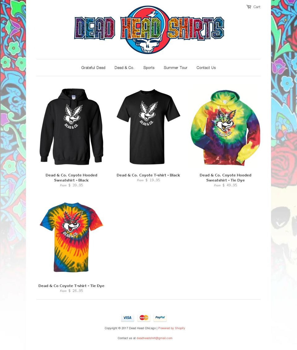 deadheadchicago.com shopify website screenshot