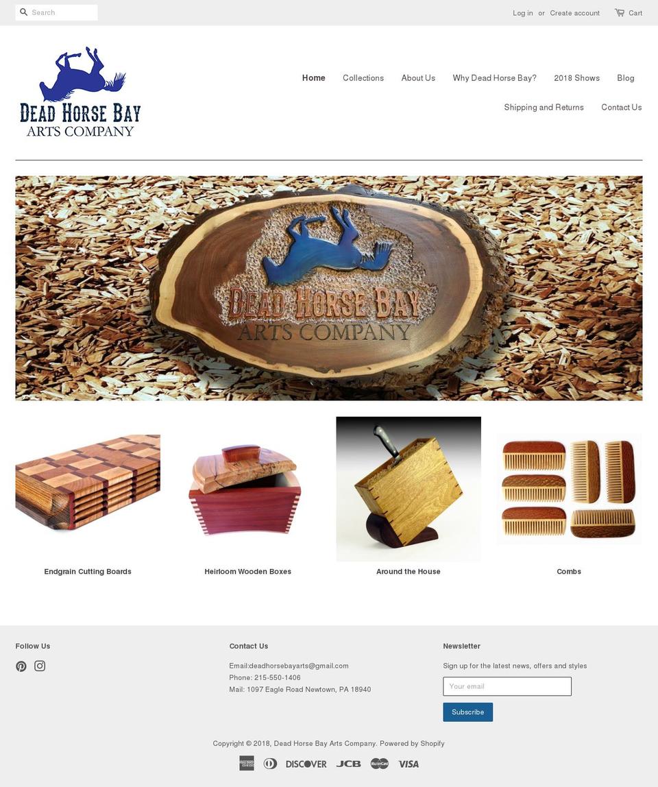 deadhorsebayarts.com — Shopify storefront screenshot
