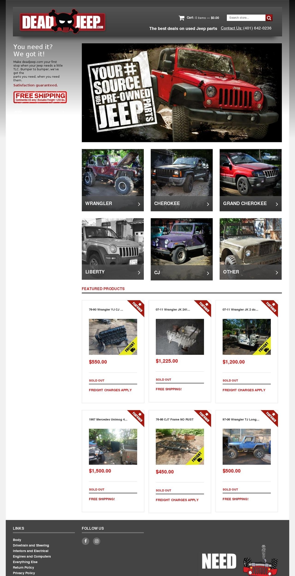 theme013 Shopify theme site example deadjeep.com