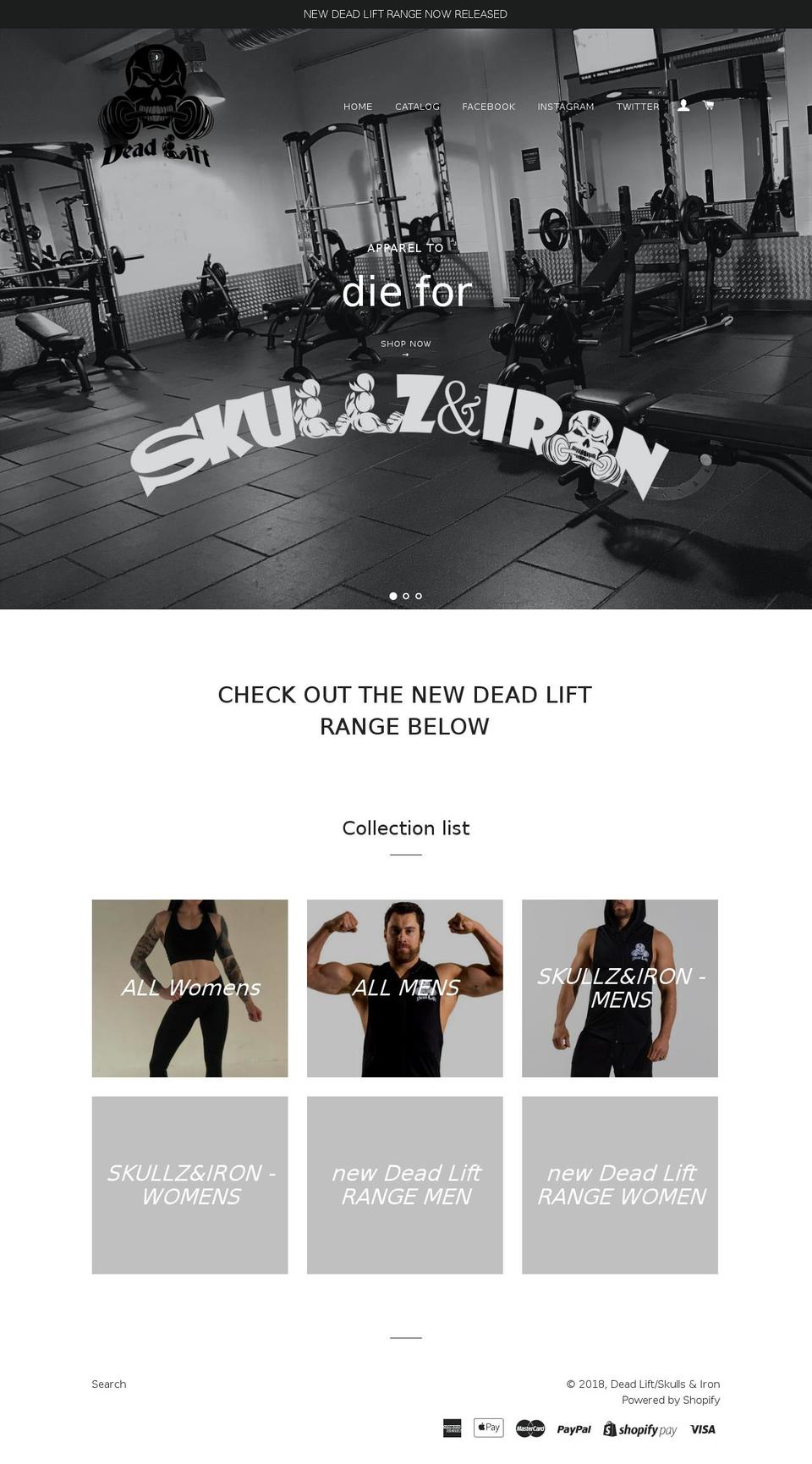 deadliftrocks.com shopify website screenshot