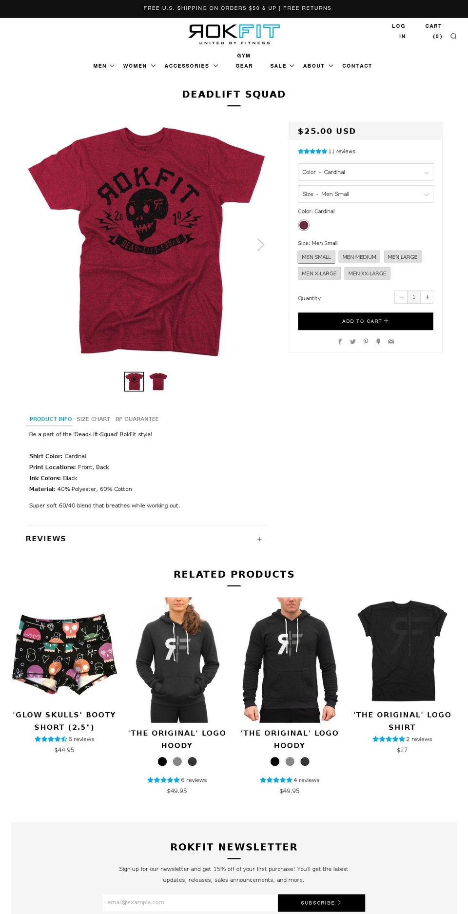 deadliftsquad.com shopify website screenshot
