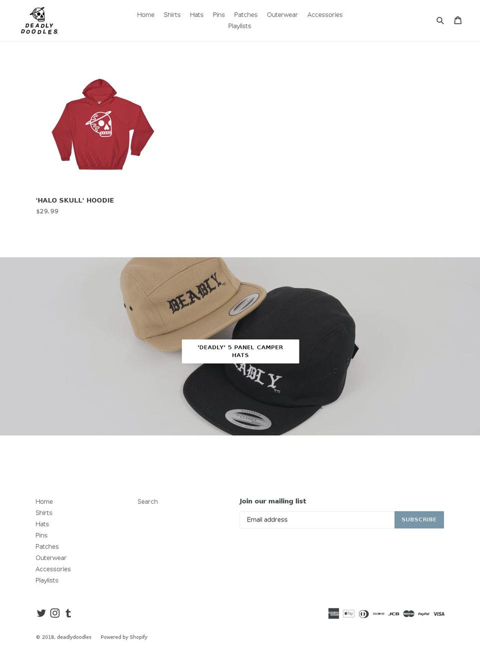 deadlydoodles.com shopify website screenshot