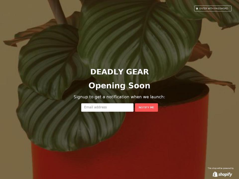 deadlygear.ca shopify website screenshot