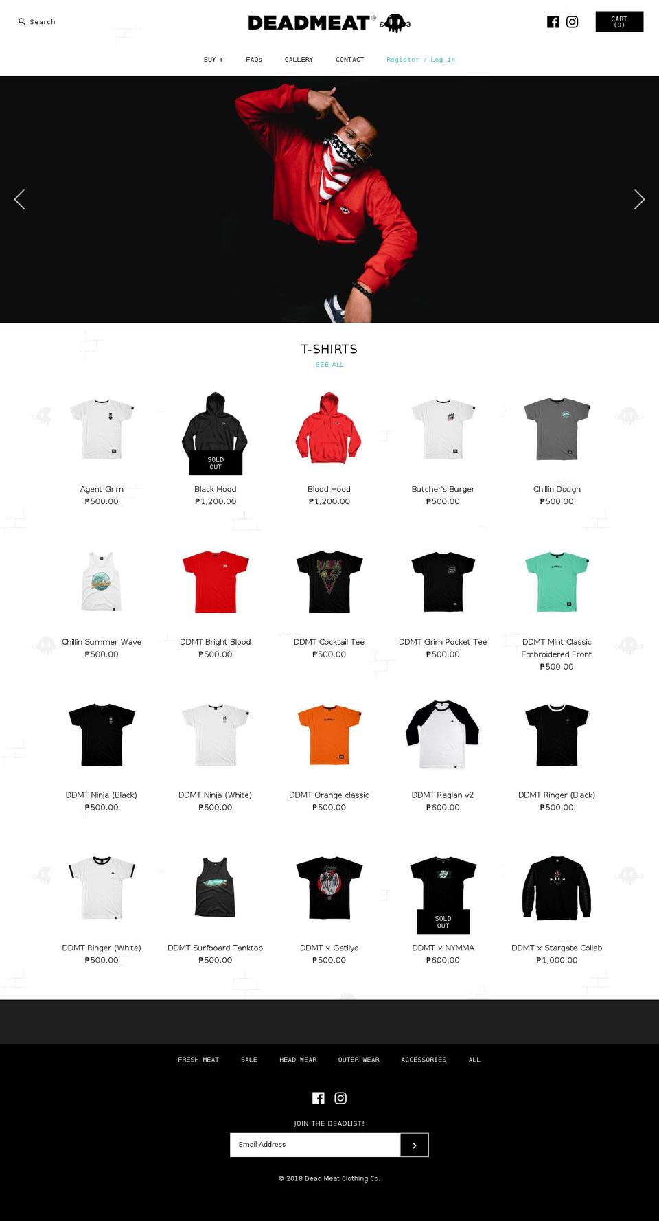 deadmeat.co shopify website screenshot