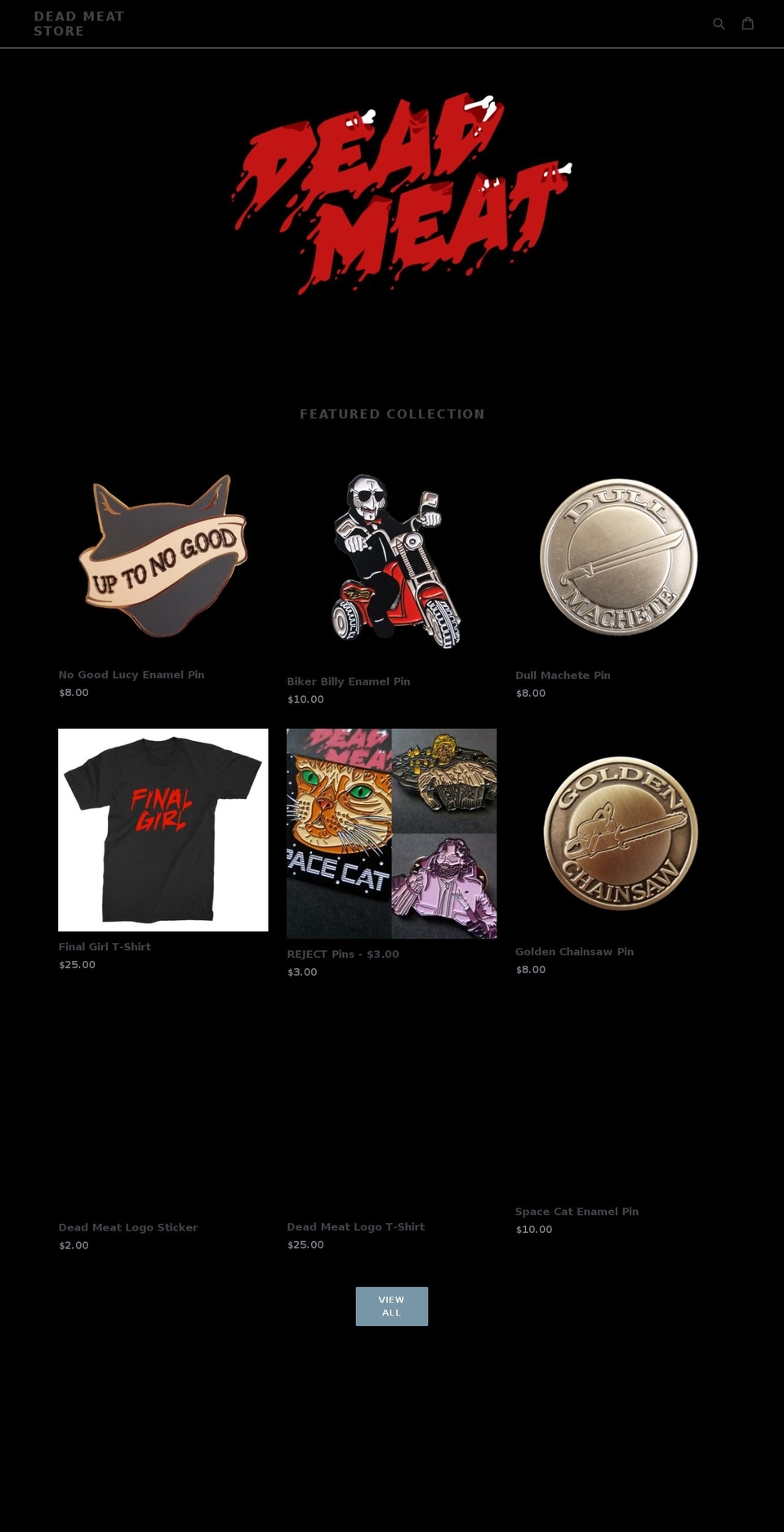 deadmeatstore.com — Shopify storefront screenshot
