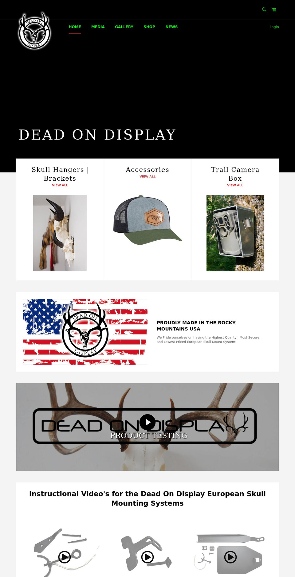 deadondisplay.com shopify website screenshot