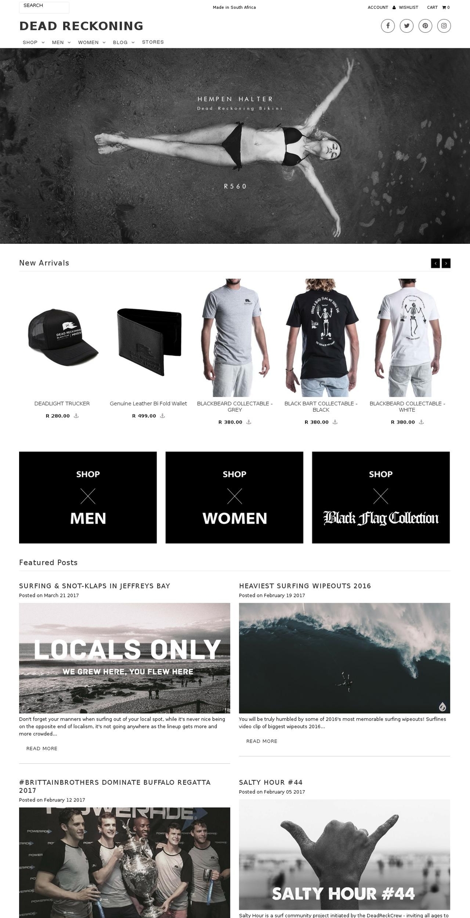 deadreckoningstore.com shopify website screenshot
