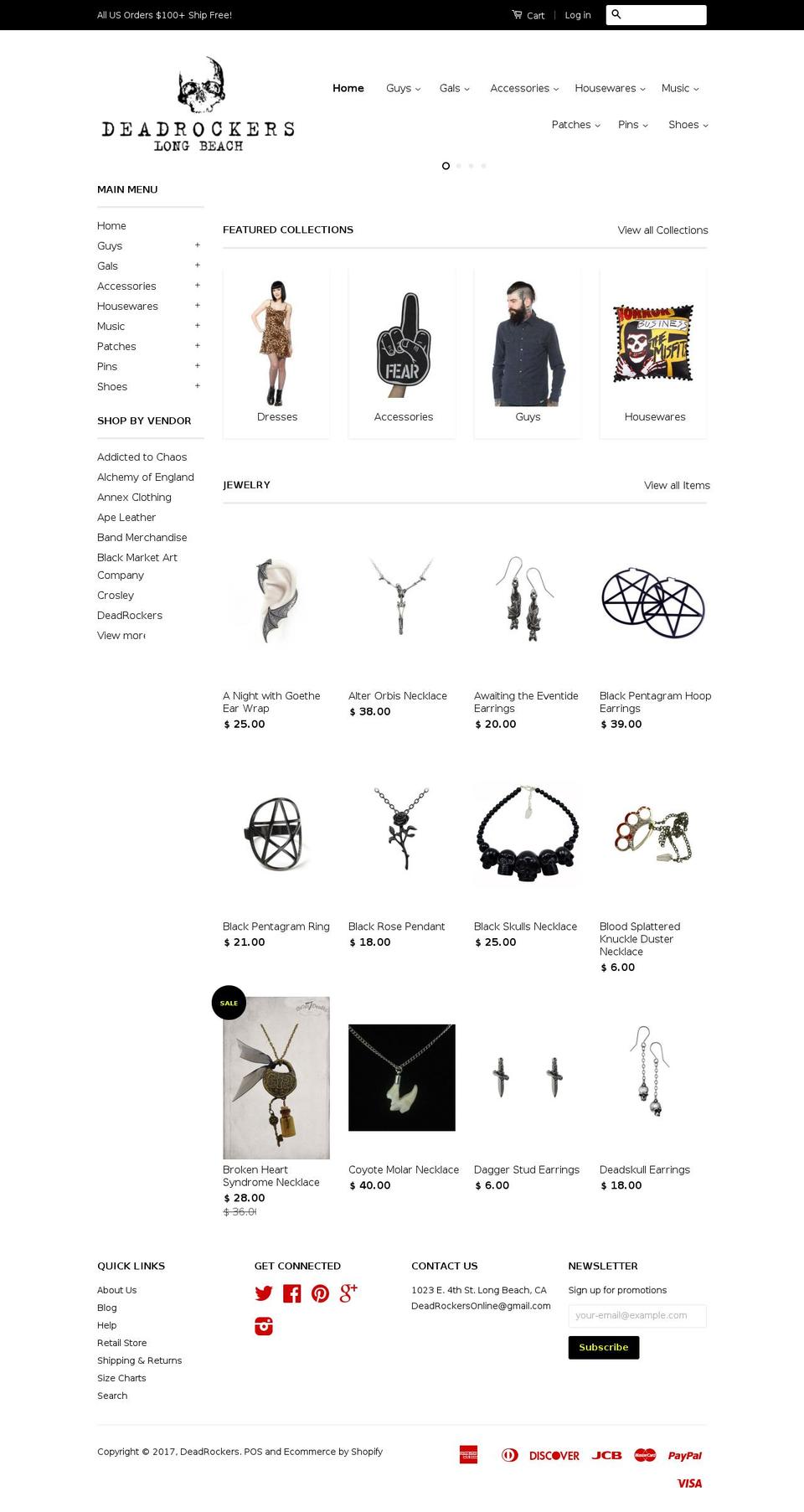 deadrockers.net shopify website screenshot