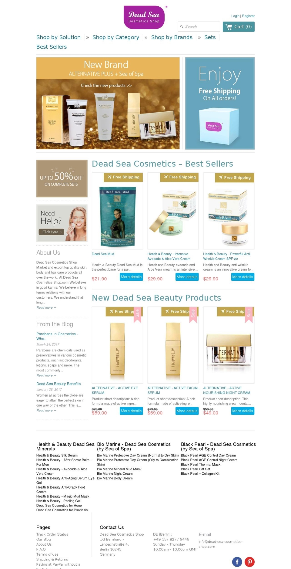 deadseacs.com shopify website screenshot