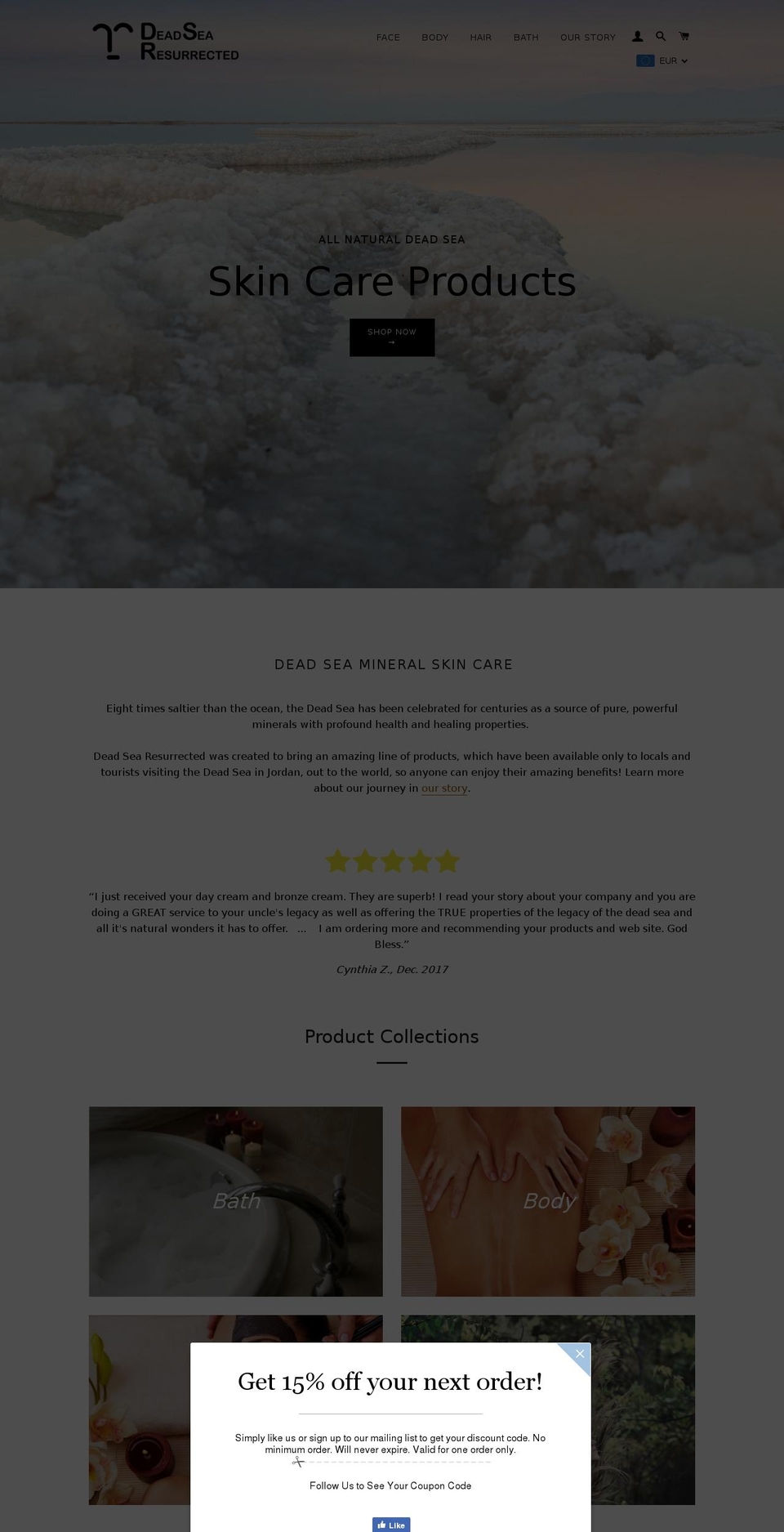 deadsearesurrected.com shopify website screenshot