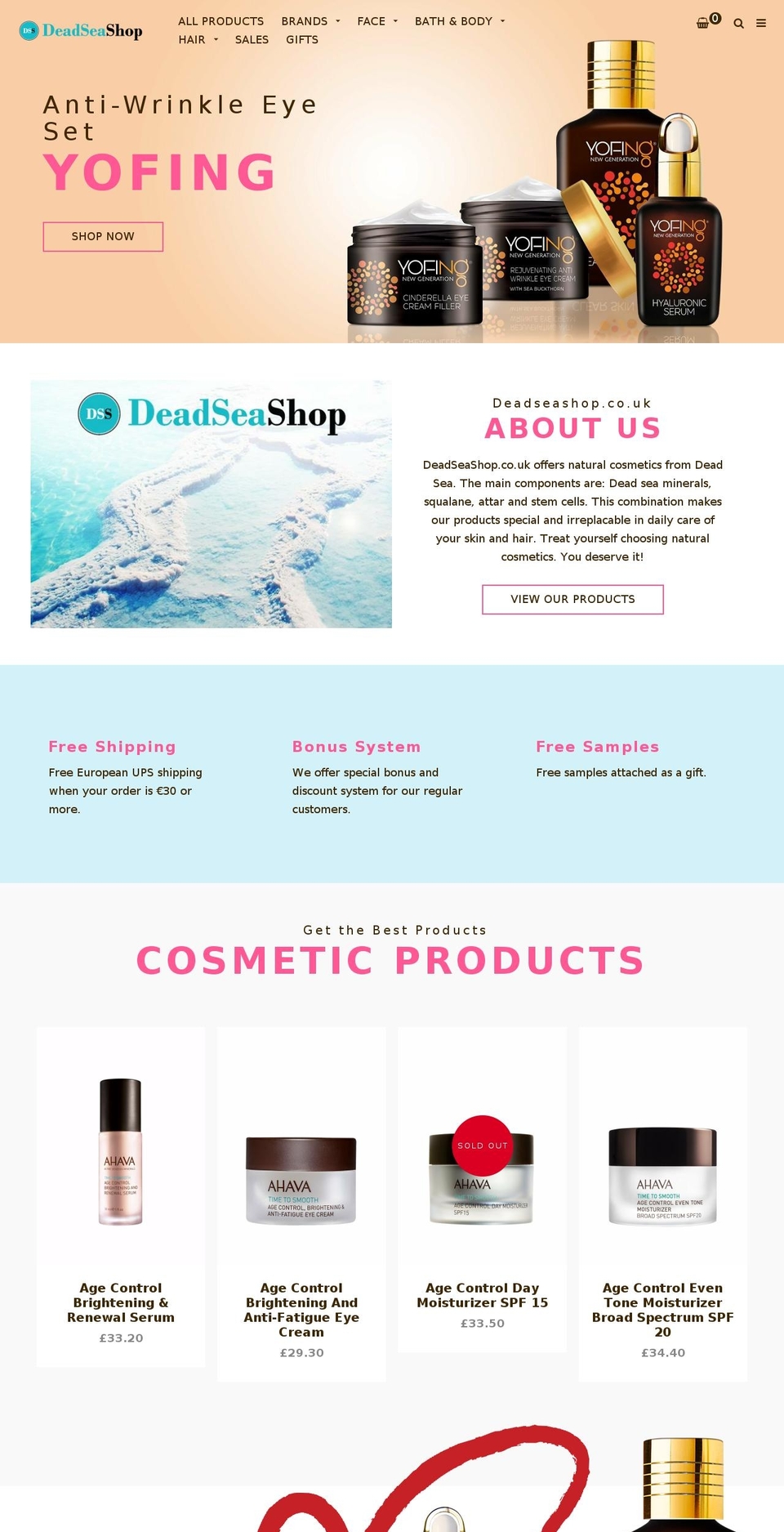 deadseashop.co.uk shopify website screenshot