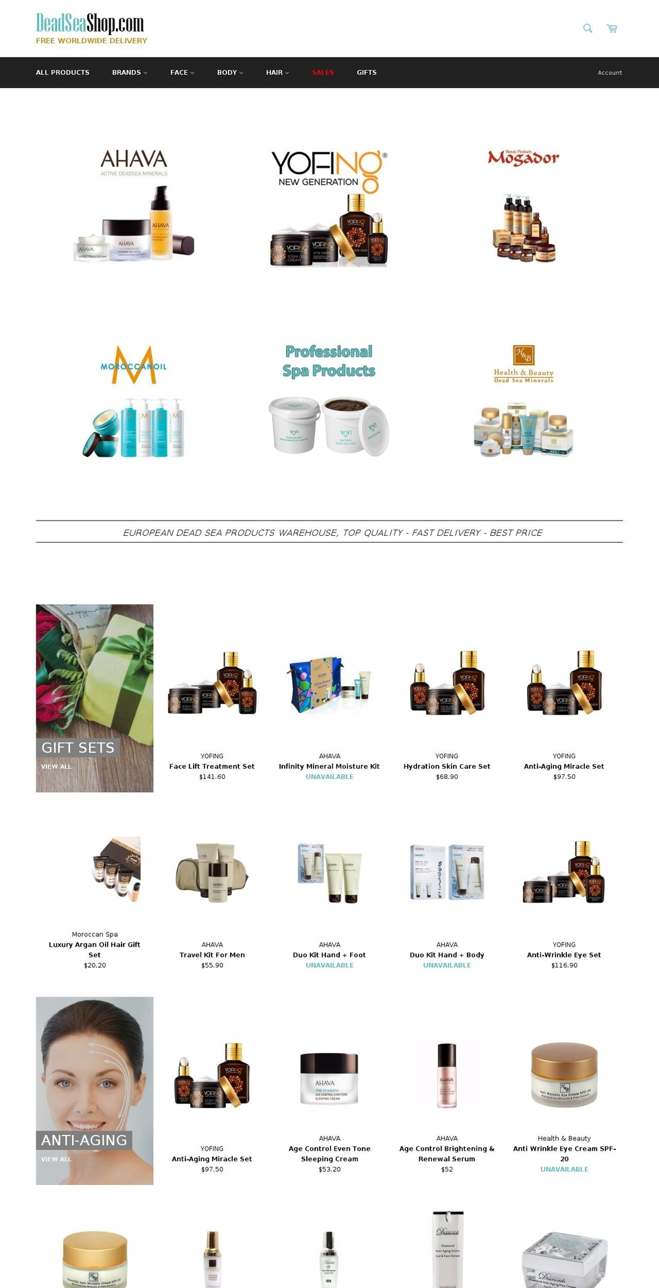 deadseashop.com shopify website screenshot