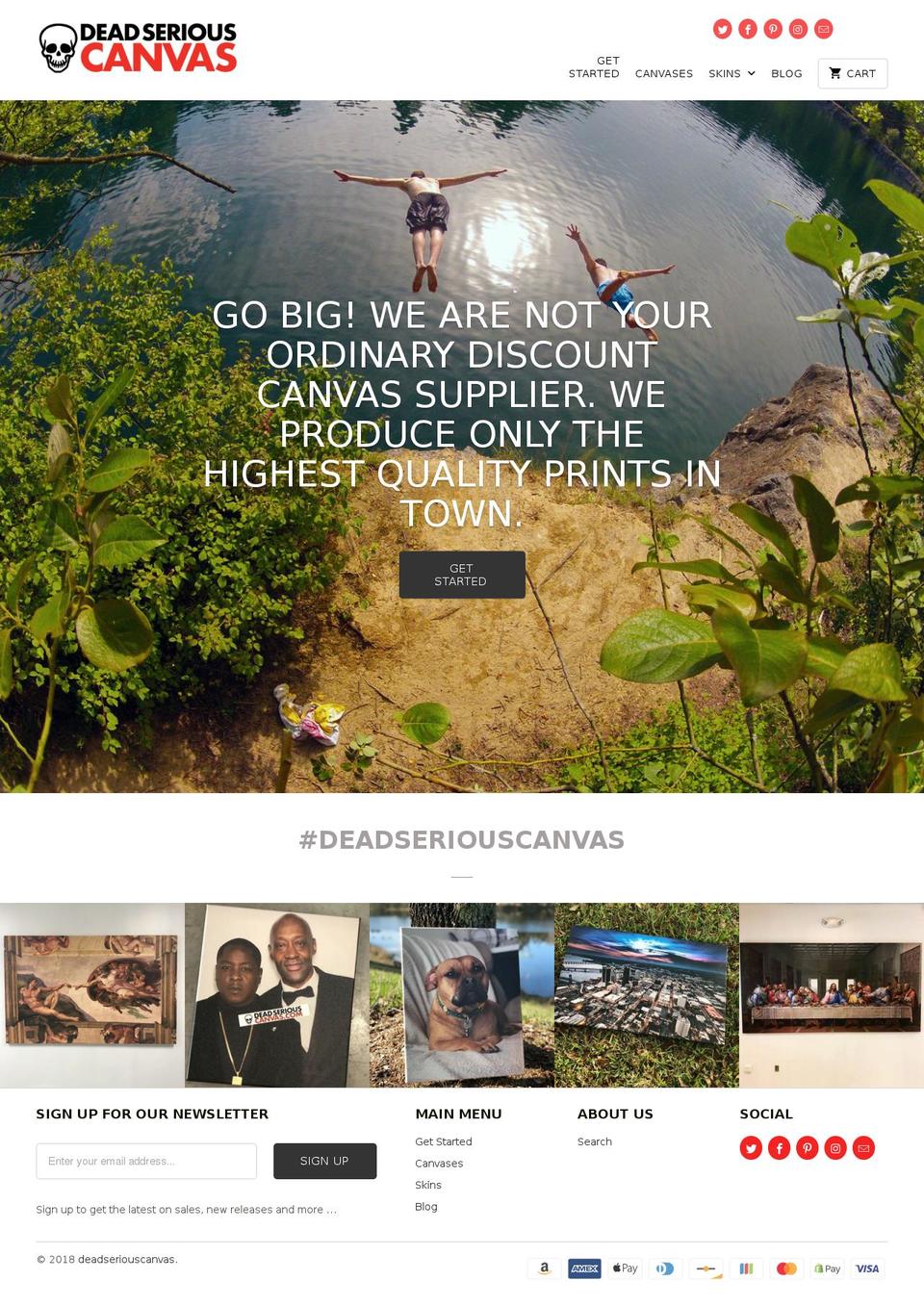 deadseriouscanvas.com — Shopify storefront screenshot
