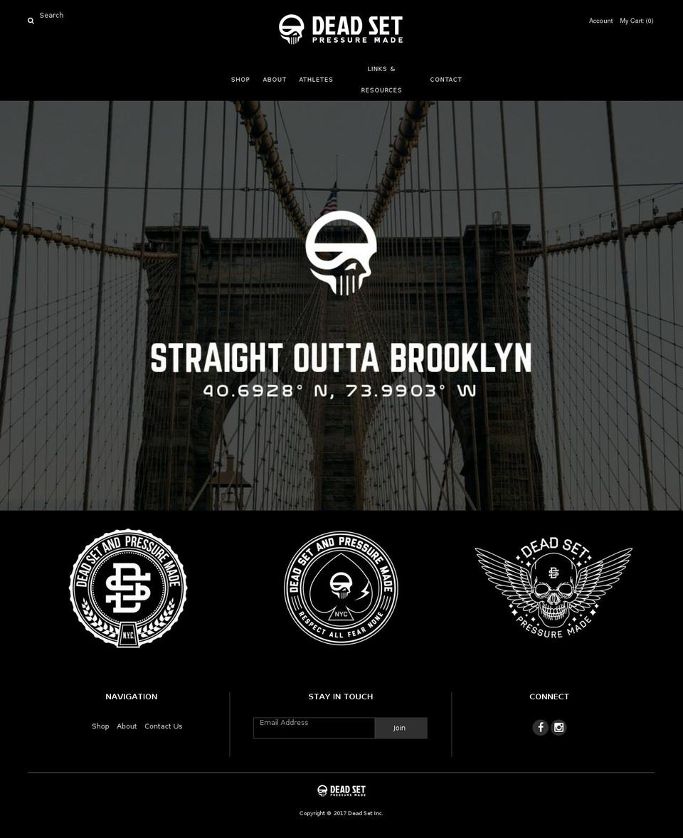 deadset.co shopify website screenshot