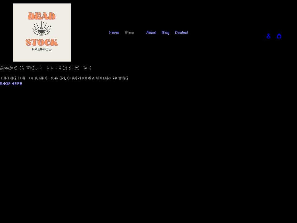 deadstock-fabrics.com shopify website screenshot