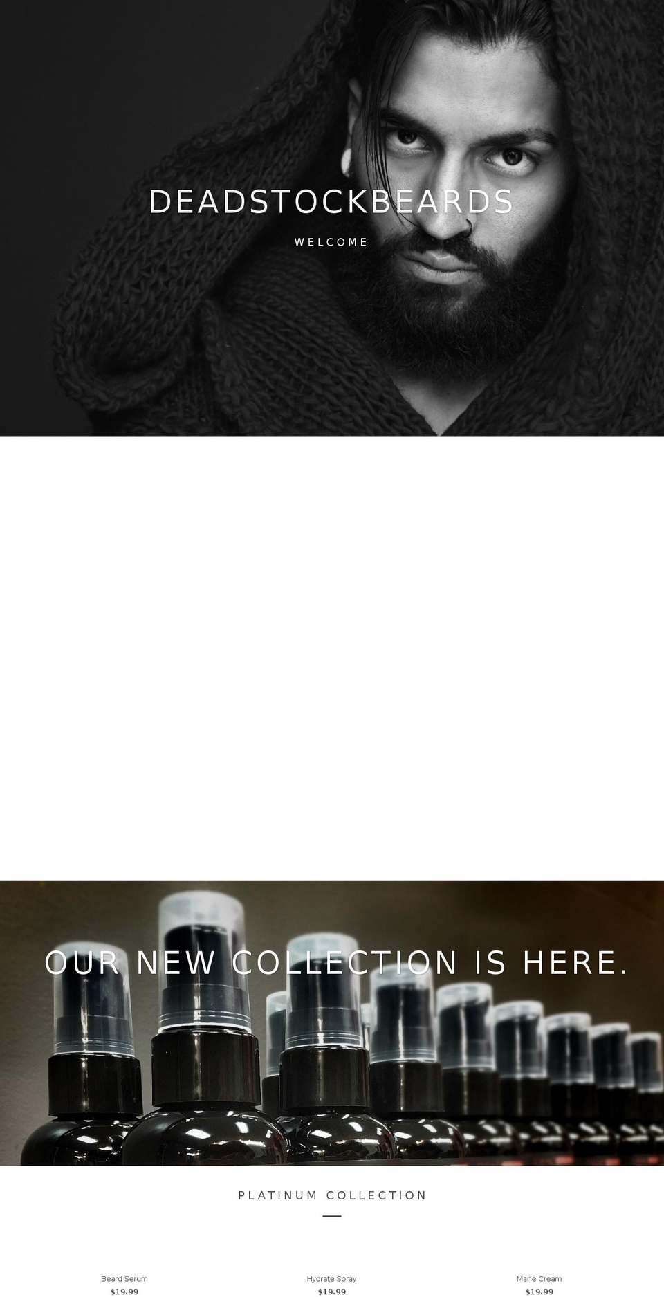 Deadstockbeards Shopify theme site example deadstockbeard.com