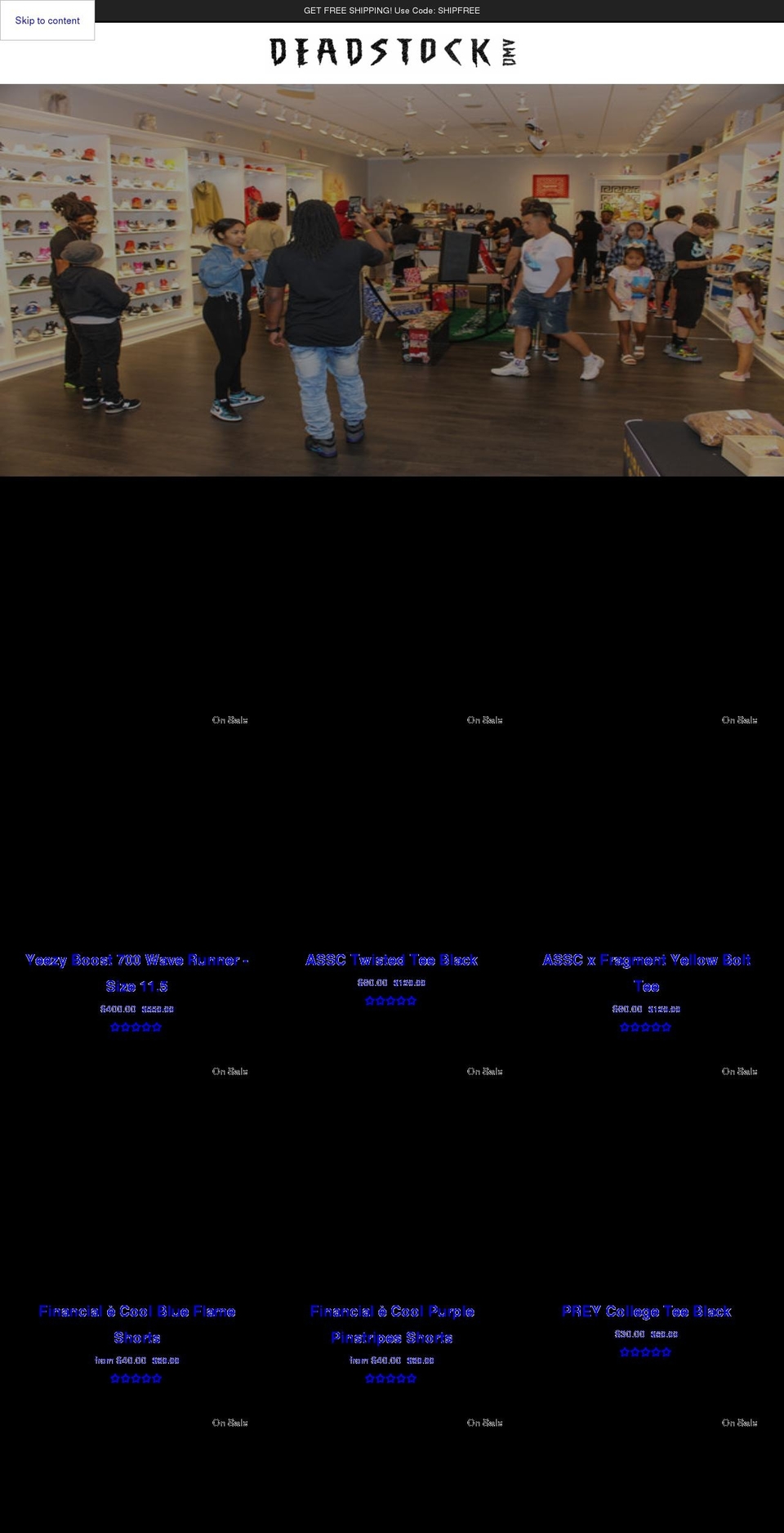 deadstockdmv.com shopify website screenshot