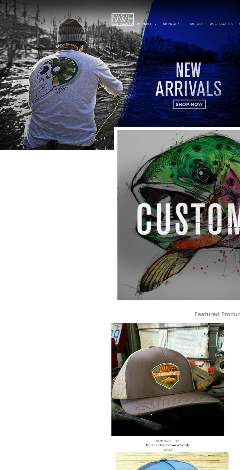 deadweightflywholesale.com shopify website screenshot