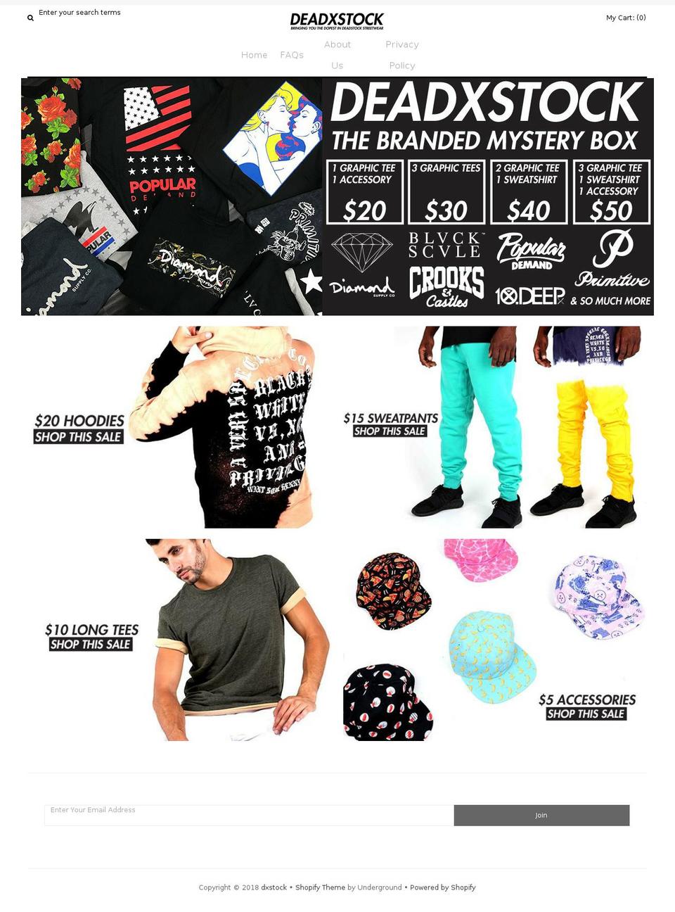 deadxstock.com — Shopify storefront screenshot