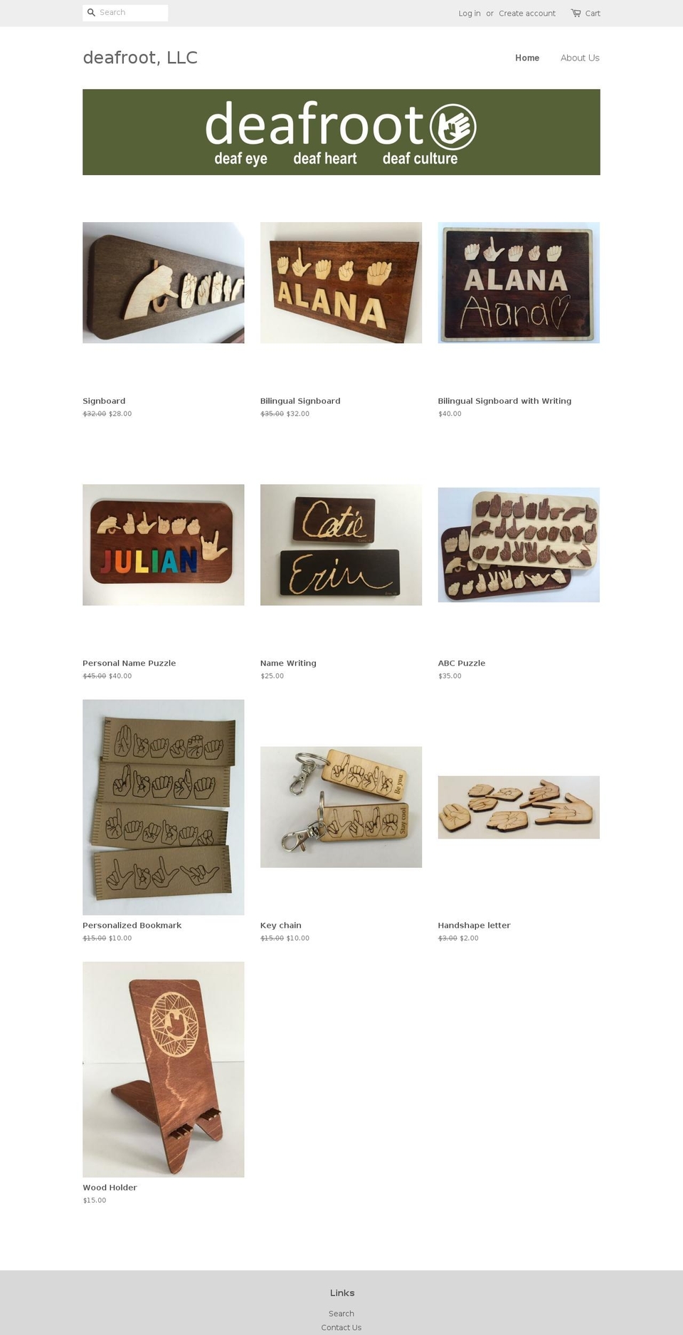 deafroot.com — Shopify storefront screenshot