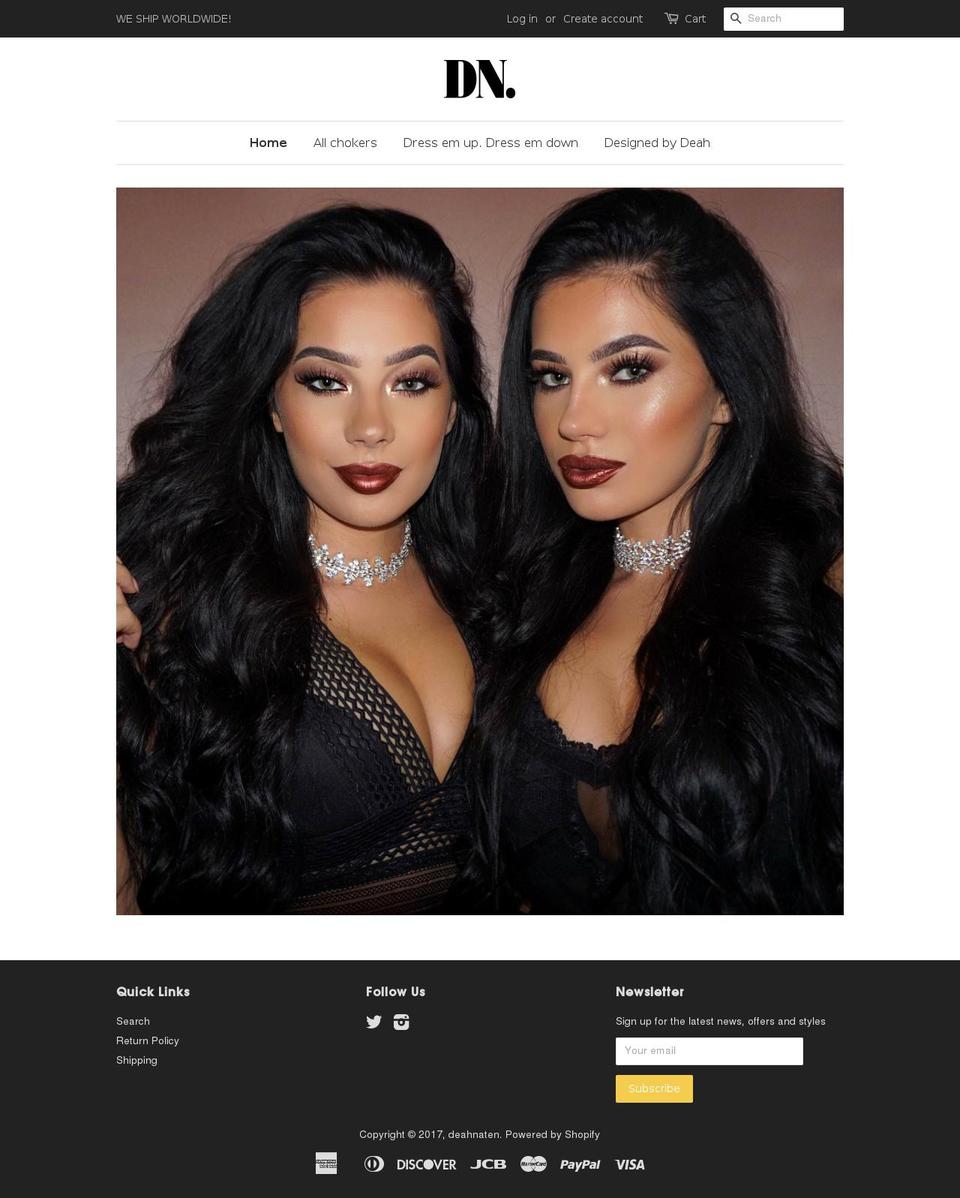 deahnaten.com shopify website screenshot