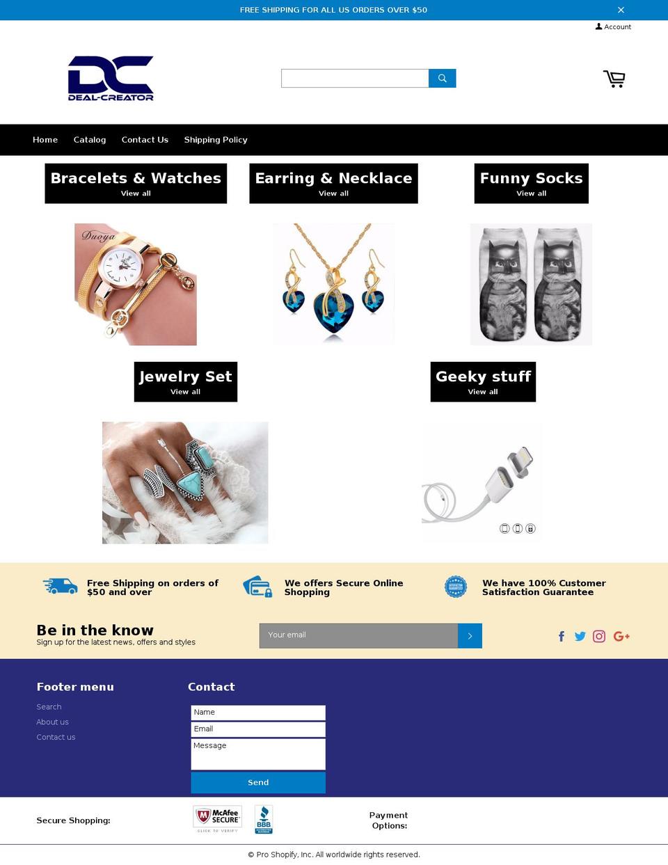 deal-creator.com shopify website screenshot
