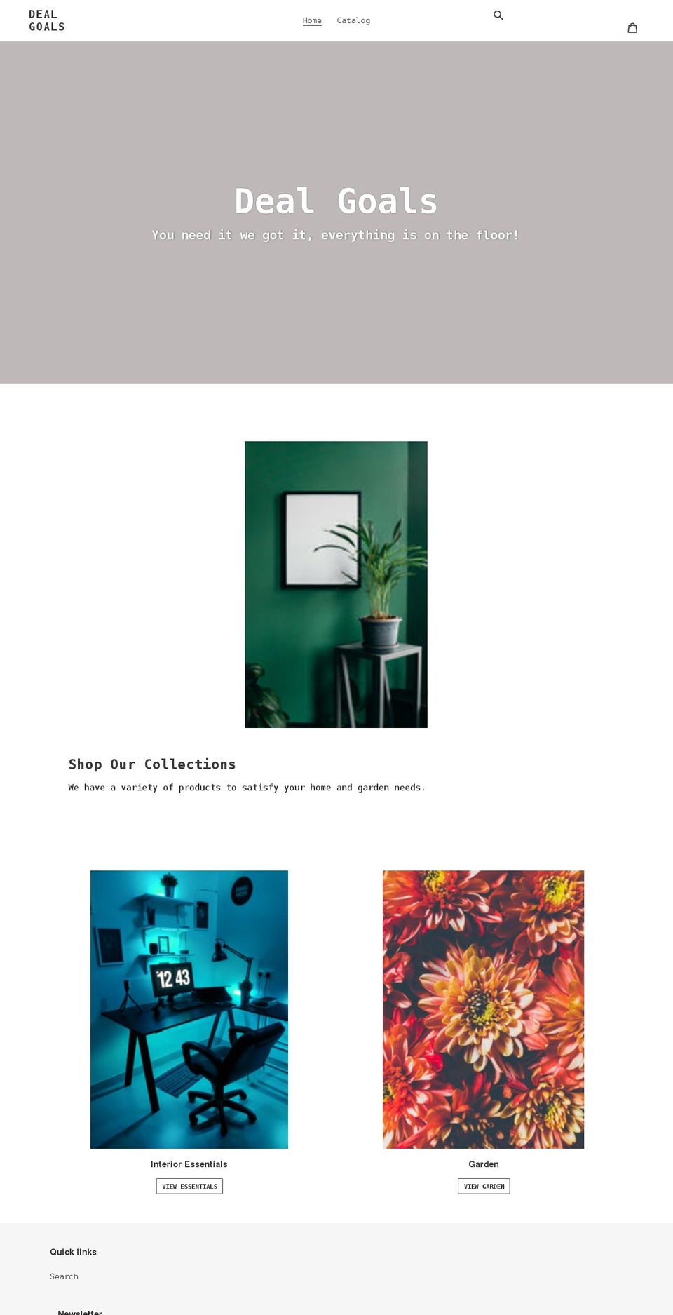 deal-goals.com shopify website screenshot