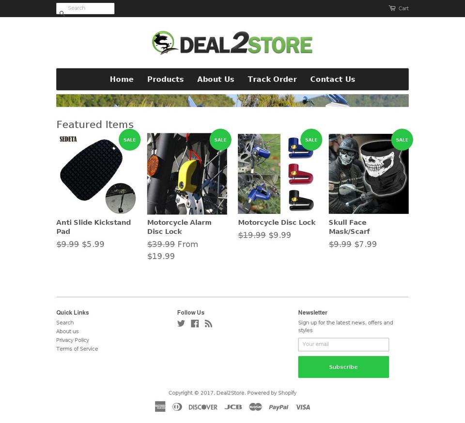 deal2store.com shopify website screenshot