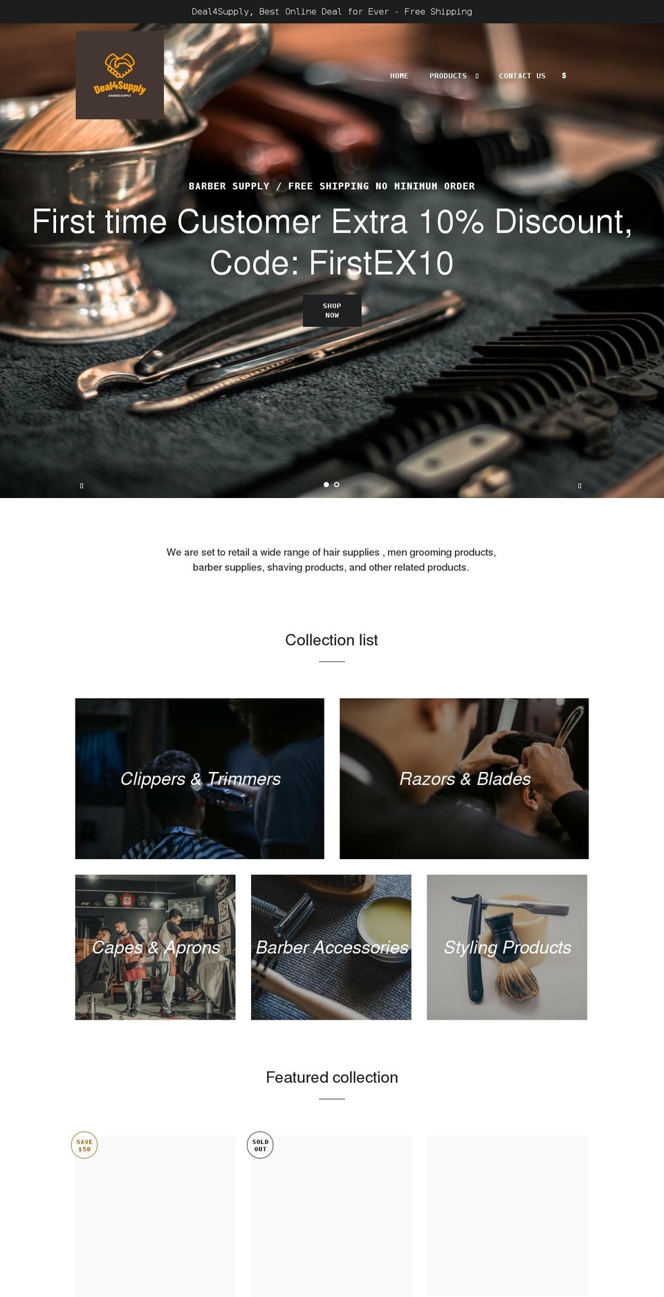 deal4supply.com shopify website screenshot