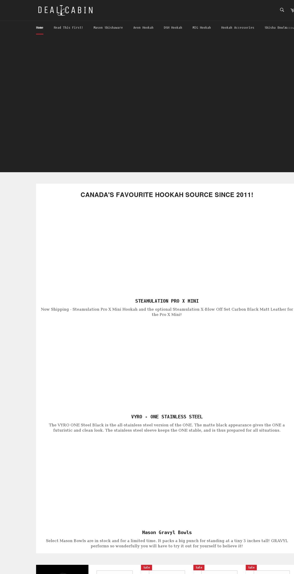 dealcabin.ca shopify website screenshot