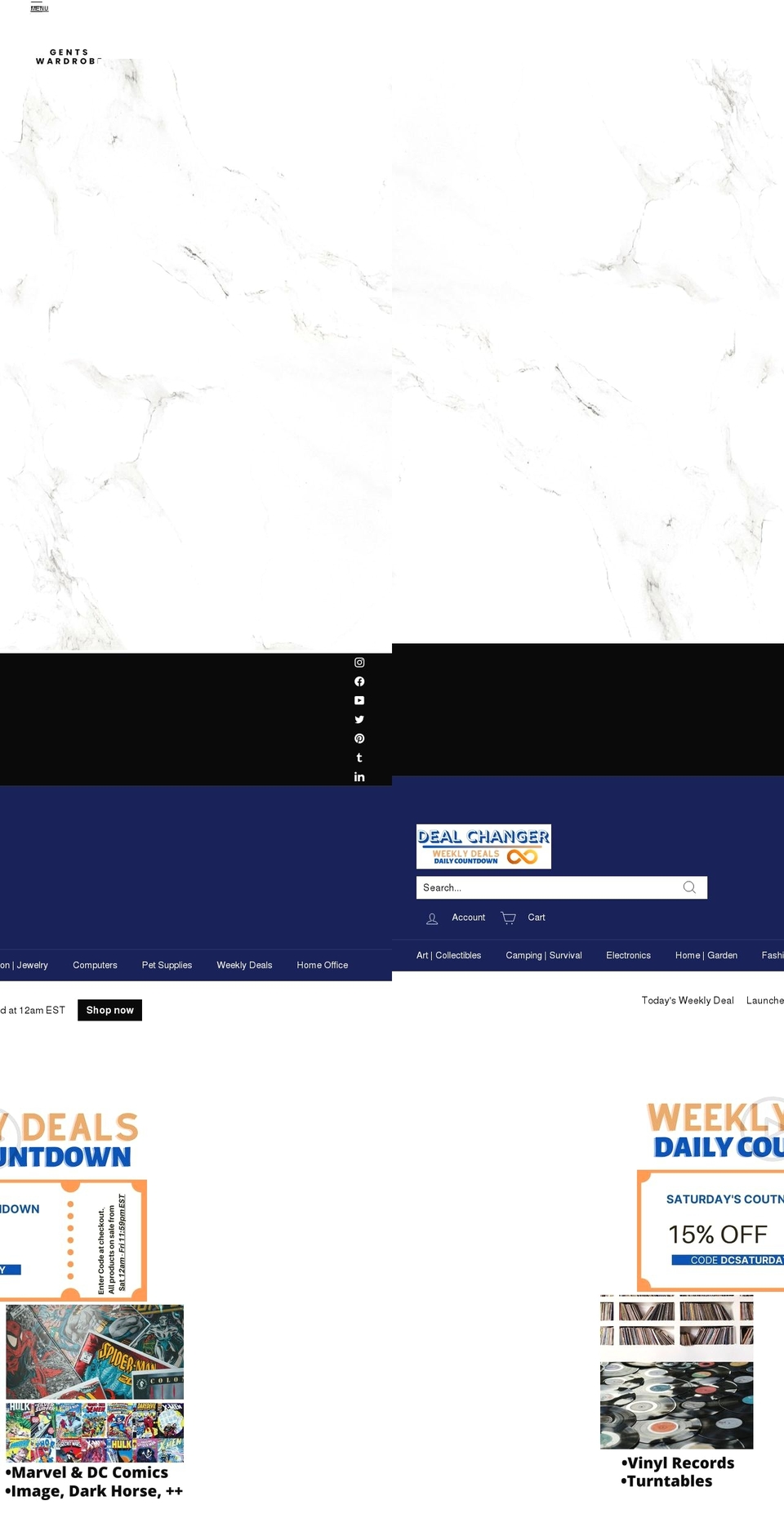dealchanger.com shopify website screenshot